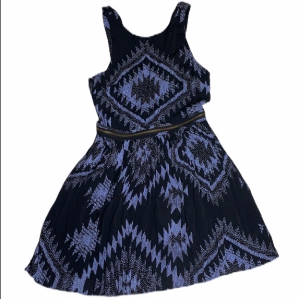 TopShop New Blue & Black Aztec Print Dress Size 4